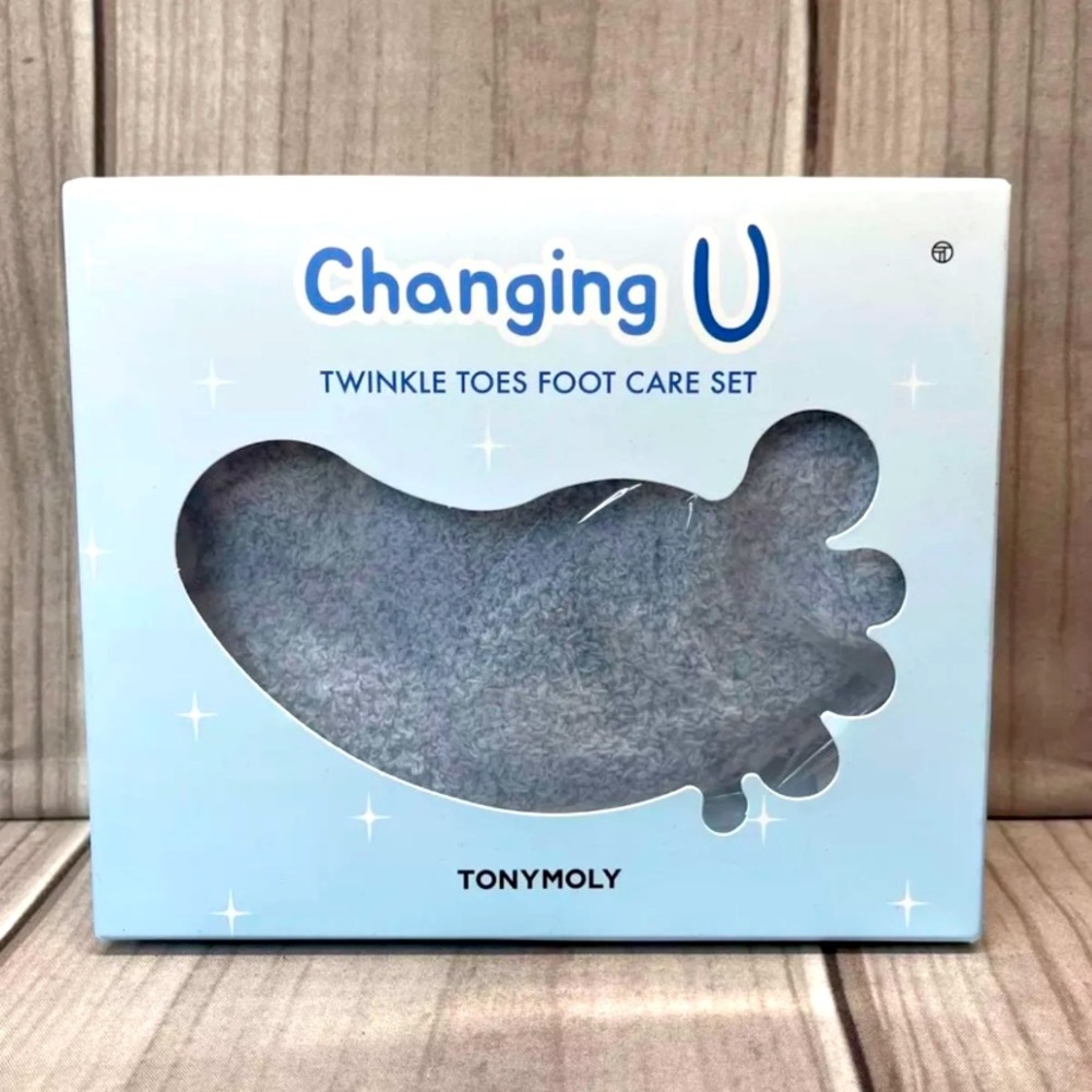 Tonymoly Changing U Twinkle Toes Foot Care Set Foot Peel Foot Cream + Socks